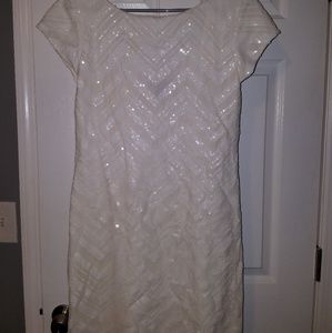 White sequin dress